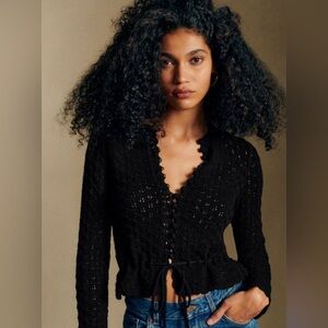 Sezane Martie Cardigan black NWT Sold Out online Size XS - Price Firm